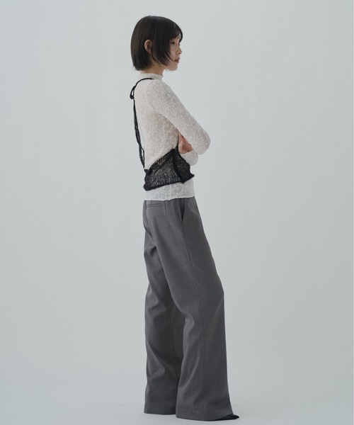 FEKETE（フェケテ）の「airy sheer halter knit / シアーホルターネックニット（ニット/セーター・レディース・グレー/ブラック・FREE）」の12枚目の写真