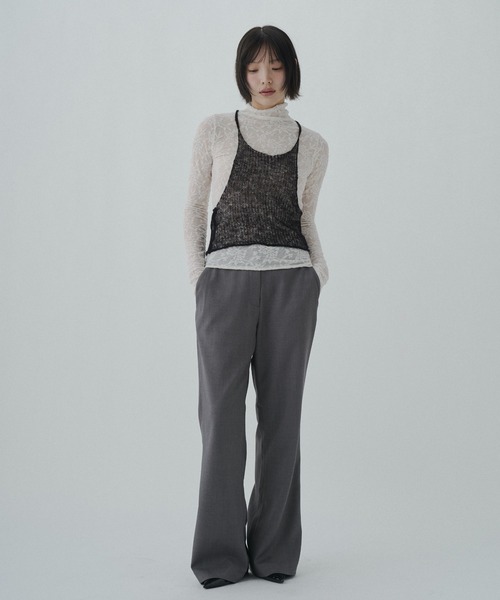 FEKETE（フェケテ）の「airy sheer halter knit / シアーホルターネックニット（ニット/セーター・レディース・グレー/ブラック・FREE）」の15枚目の写真