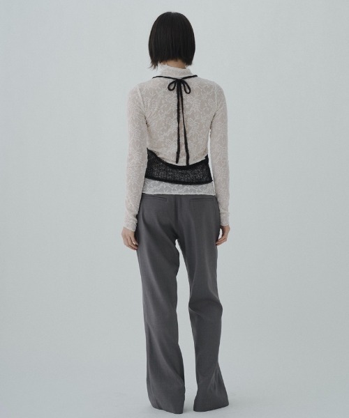 FEKETE（フェケテ）の「airy sheer halter knit / シアーホルターネックニット（ニット/セーター・レディース・グレー/ブラック・FREE）」の17枚目の写真