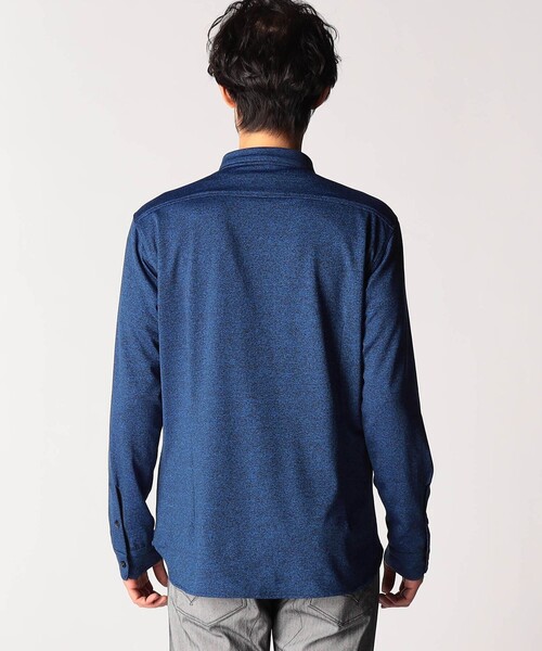 NICOLE CLUB FOR MEN（ニコルクラブフォーメン）の「メランジショートレギュラーカラーシャツ（シャツ/ブラウス・メンズ・ブルー系/ブラック・MEDIUM/LARGE/X-LARGE）」の7枚目の写真