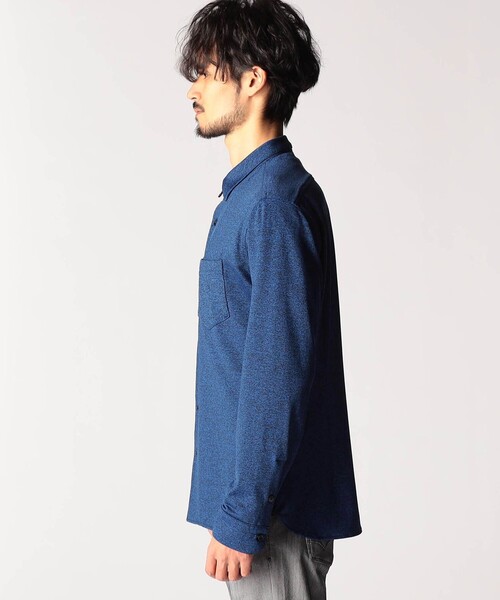 NICOLE CLUB FOR MEN（ニコルクラブフォーメン）の「メランジショートレギュラーカラーシャツ（シャツ/ブラウス・メンズ・ブルー系/ブラック・MEDIUM/LARGE/X-LARGE）」の8枚目の写真