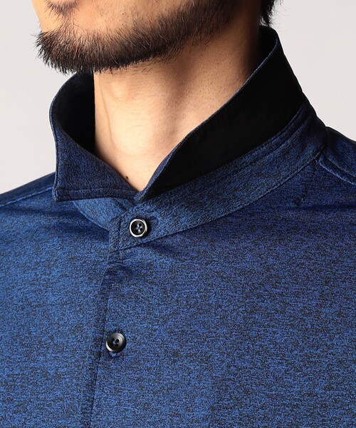 NICOLE CLUB FOR MEN（ニコルクラブフォーメン）の「メランジショートレギュラーカラーシャツ（シャツ/ブラウス・メンズ・ブルー系/ブラック・MEDIUM/LARGE/X-LARGE）」の10枚目の写真
