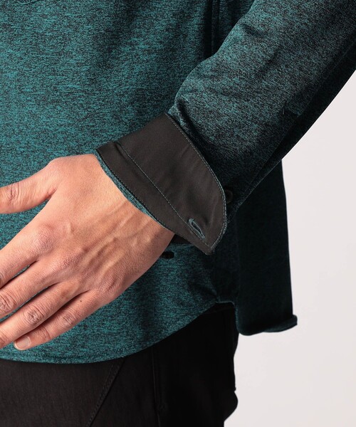 NICOLE CLUB FOR MEN（ニコルクラブフォーメン）の「メランジショートレギュラーカラーシャツ（シャツ/ブラウス・メンズ・ブルー系/ブラック・MEDIUM/LARGE/X-LARGE）」の16枚目の写真