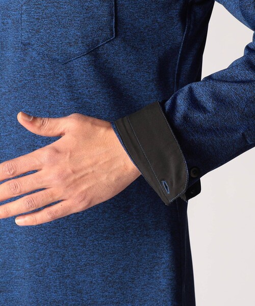 NICOLE CLUB FOR MEN（ニコルクラブフォーメン）の「メランジショートレギュラーカラーシャツ（シャツ/ブラウス・メンズ・ブルー系/ブラック・MEDIUM/LARGE/X-LARGE）」の18枚目の写真