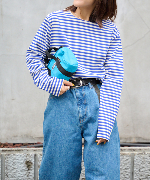 OUTDOOR PRODUCTS(アウトドアプロダクツ)の「ミリタリーボーダーカットソー(Tシャツ/カットソー・レディース・ピンク/ブルー系その他/ネイビー・FREE)」の4枚目の写真