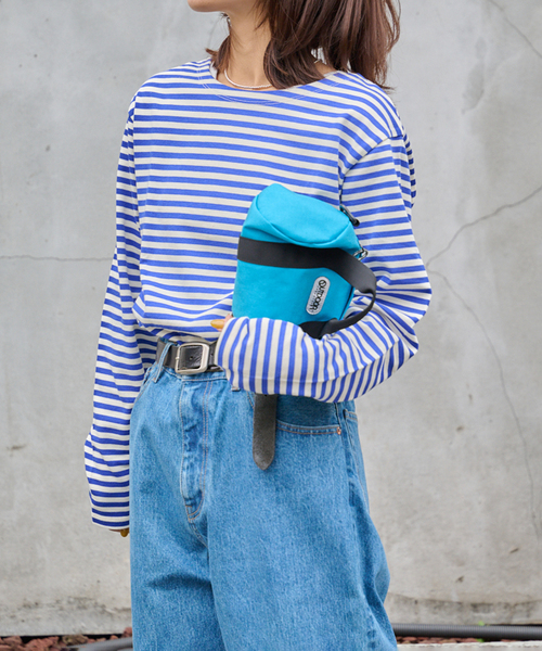 OUTDOOR PRODUCTS(アウトドアプロダクツ)の「ミリタリーボーダーカットソー(Tシャツ/カットソー・レディース・ピンク/ブルー系その他/ネイビー・FREE)」の7枚目の写真