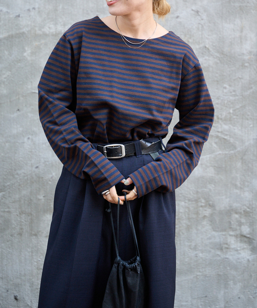 OUTDOOR PRODUCTS(アウトドアプロダクツ)の「ミリタリーボーダーカットソー(Tシャツ/カットソー・レディース・ピンク/ブルー系その他/ネイビー・FREE)」の15枚目の写真