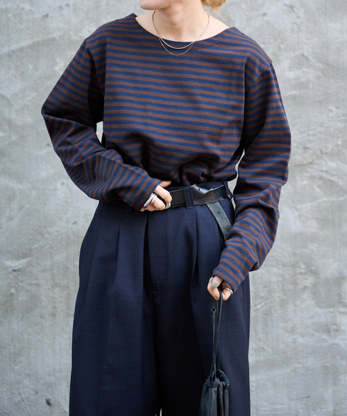 OUTDOOR PRODUCTS(アウトドアプロダクツ)の「ミリタリーボーダーカットソー(Tシャツ/カットソー・レディース・ピンク/ブルー系その他/ネイビー・FREE)」の16枚目の写真