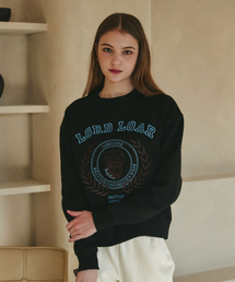 LORDLOAR（ロードロアル）の「ロロ ローレル刺繍スウェットシャツ BLACK（スウェット）」