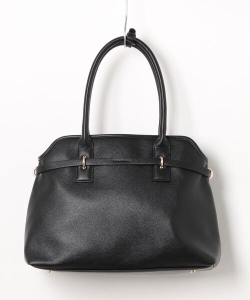 Doux archives（ドゥアルシーヴ）の「ベルトデザイントートバッグ（トートバッグ・レディース・ブラック/グレイッシュベージュ・FREE）」の3枚目の写真