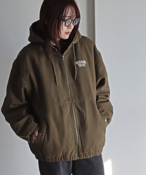 RED KAP(レッドキャップ)の「【RED KAP/レッドキャップ】 ダックフーデッドジャケット(ブルゾン・レディース・ブラック/カーキ/ベージュ・M/L/XL)」の3枚目の写真
