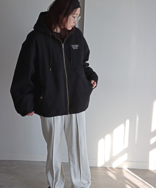 RED KAP(レッドキャップ)の「【RED KAP/レッドキャップ】 ダックフーデッドジャケット(ブルゾン・レディース・ブラック/カーキ/ベージュ・M/L/XL)」の4枚目の写真