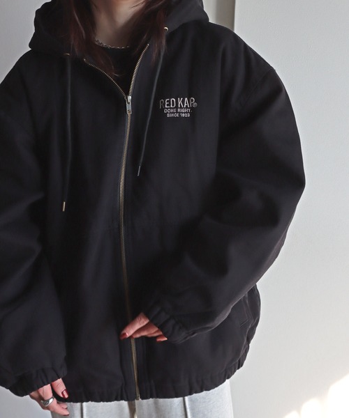 RED KAP(レッドキャップ)の「【RED KAP/レッドキャップ】 ダックフーデッドジャケット(ブルゾン・レディース・ブラック/カーキ/ベージュ・M/L/XL)」の5枚目の写真