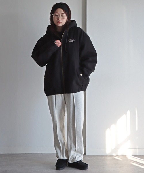 RED KAP(レッドキャップ)の「【RED KAP/レッドキャップ】 ダックフーデッドジャケット(ブルゾン・レディース・ブラック/カーキ/ベージュ・M/L/XL)」の6枚目の写真