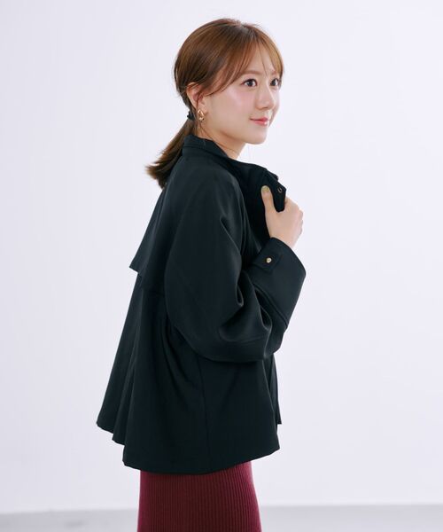 COHINA(コヒナ)の「テントラインフーデッドブルゾン 【低身長・小柄女性】(マウンテンパーカー・レディース・ベージュ/ブラウン/ブラック・ONE SIZE)」の12枚目の写真