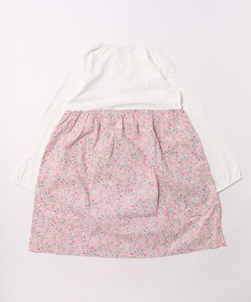 RAGMART（ラグマート）の「布帛切り替えワンピース（ワンピース・キッズ・オフホワイト/サックスブルー・100cm/110cm/120cm/130cm）」の3枚目の写真