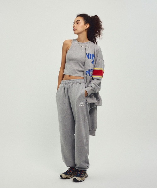MENASOO(ミナス)の「Round Neck Running Zipup Cardigan_Melange(カーディガン/ボレロ・レディース・グレー・F)」の7枚目の写真