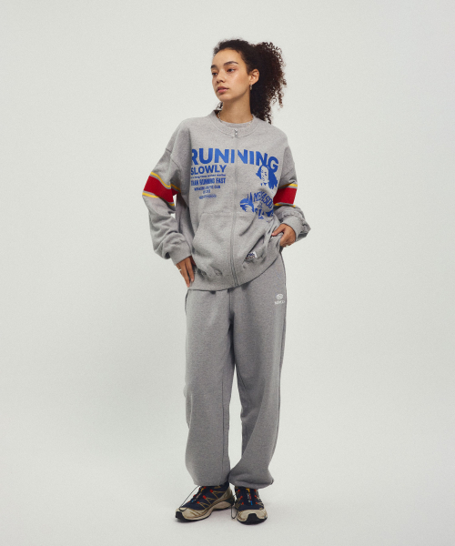 MENASOO(ミナス)の「Round Neck Running Zipup Cardigan_Melange(カーディガン/ボレロ・レディース・グレー・F)」の8枚目の写真