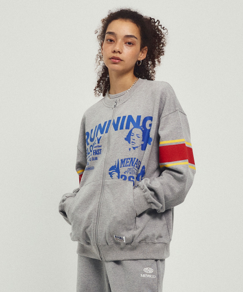 MENASOO(ミナス)の「Round Neck Running Zipup Cardigan_Melange(カーディガン/ボレロ・レディース・グレー・F)」の9枚目の写真