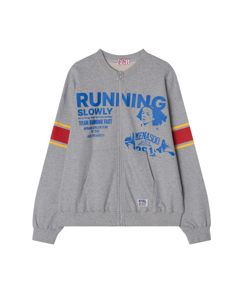 MENASOO(ミナス)の「Round Neck Running Zipup Cardigan_Melange(カーディガン/ボレロ・レディース・グレー・F)」の13枚目の写真