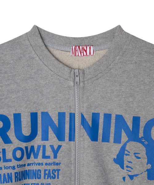 MENASOO(ミナス)の「Round Neck Running Zipup Cardigan_Melange(カーディガン/ボレロ・レディース・グレー・F)」の15枚目の写真
