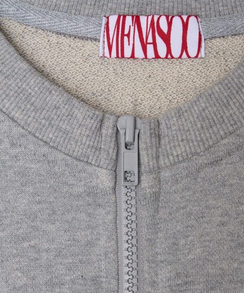MENASOO(ミナス)の「Round Neck Running Zipup Cardigan_Melange(カーディガン/ボレロ・レディース・グレー・F)」の17枚目の写真