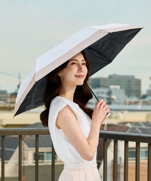 遮光100% 遮熱 晴雨兼用 折りたたみ日傘 軽量 ライトカーボン 
