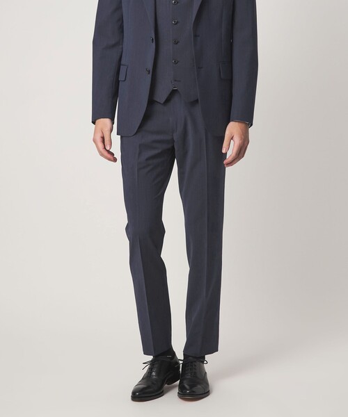 A+ TWPU トロピカル無地 スリム セットアップ パンツ スラックス