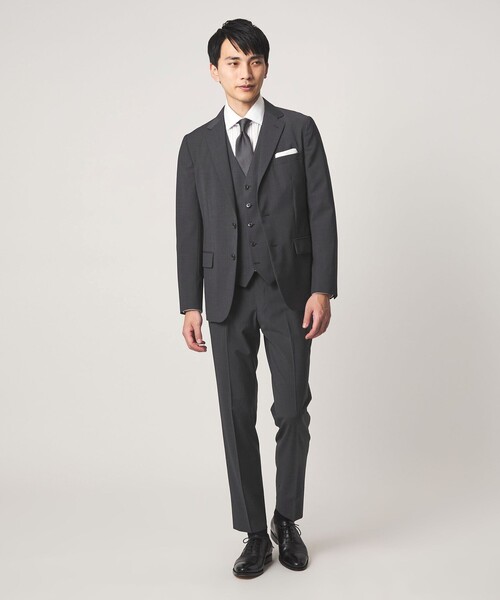 A+ TWPU トロピカル無地 スリム セットアップ パンツ スラックス