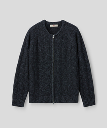 MMIC（エムエムアイシー）の「WAVY ZIP CARDIGAN (BLACK)（ニット/セーター）」