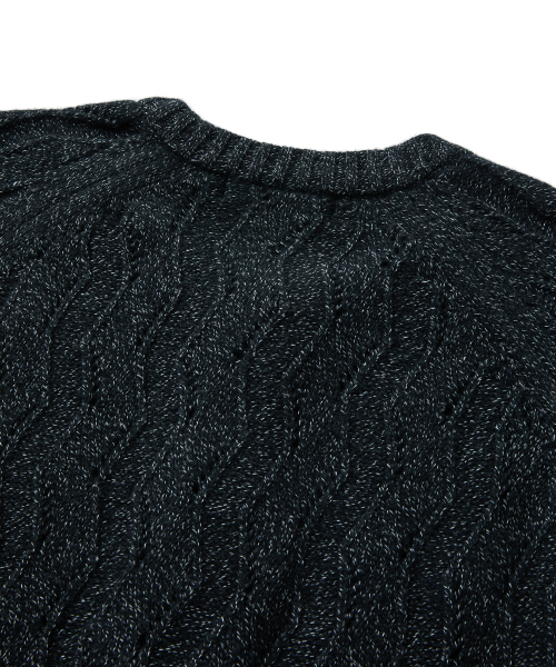 MMIC(エムエムアイシー)の「WAVY ZIP CARDIGAN (BLACK)(ニット/セーター・メンズ・その他・M/L)」の5枚目の写真