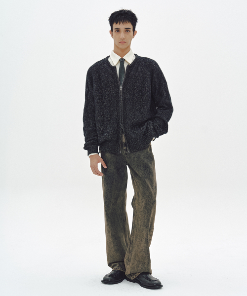 MMIC(エムエムアイシー)の「WAVY ZIP CARDIGAN (BLACK)(ニット/セーター・メンズ・その他・M/L)」の6枚目の写真