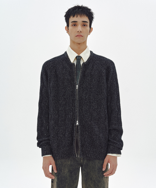 MMIC(エムエムアイシー)の「WAVY ZIP CARDIGAN (BLACK)(ニット/セーター・メンズ・その他・M/L)」の7枚目の写真