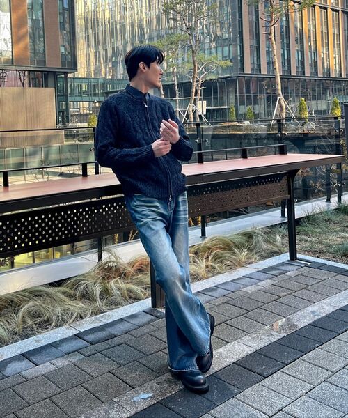 MMIC(エムエムアイシー)の「WAVY ZIP CARDIGAN (BLACK)(ニット/セーター・メンズ・その他・M/L)」の8枚目の写真
