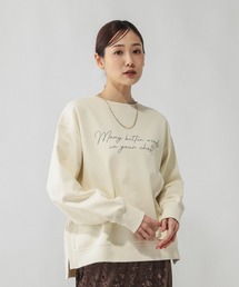 GLOBAL WORK | 乾きやすいスウェットプリント長袖/580975(スウェット)