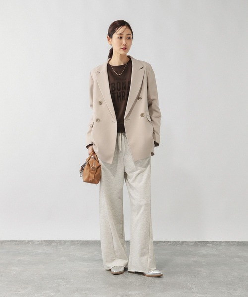 GLOBAL WORK（グローバルワーク）の「乾きやすいスウェットプリント長袖/580975（スウェット・レディース・オフホワイト/杢グレー/ブラウン/スミクロ/イエロー/ネイビー・REGULAR/SHORT）」の19枚目の写真