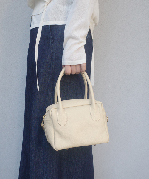 SLOBE IENA（スローブイエナ）の「MARLON/マーロン ミニボストンバッグ（ボストンバッグ・レディース・ブラウン/アイボリー・FREE）」の4枚目の写真