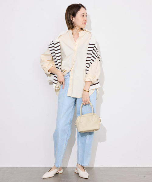 SLOBE IENA（スローブイエナ）の「MARLON/マーロン ミニボストンバッグ（ボストンバッグ・レディース・ブラウン/アイボリー・FREE）」の6枚目の写真