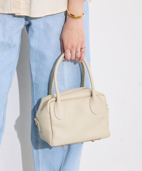 SLOBE IENA（スローブイエナ）の「MARLON/マーロン ミニボストンバッグ（ボストンバッグ・レディース・ブラウン/アイボリー・FREE）」の11枚目の写真