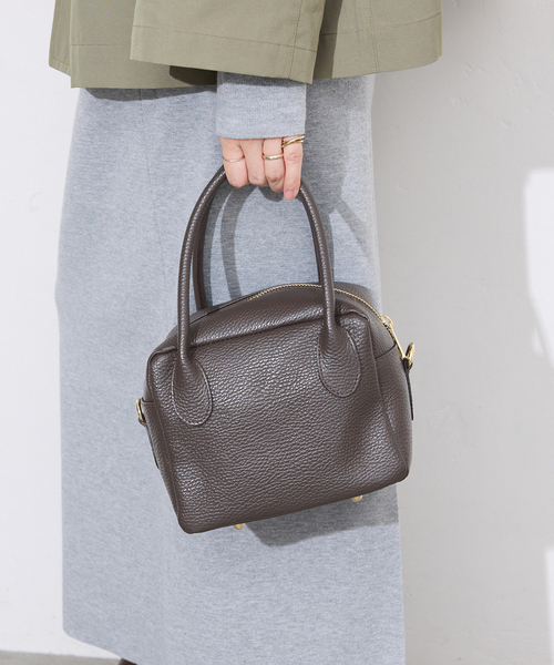 SLOBE IENA（スローブイエナ）の「MARLON/マーロン ミニボストンバッグ（ボストンバッグ・レディース・ブラウン/アイボリー・FREE）」の13枚目の写真