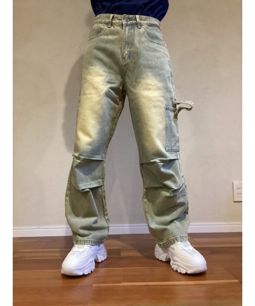 Bling Leads(ブリングリーズ)の「【Blss】【Bling Leads】ユーズド加工デニムパンツ サイドポケット(デニムパンツ・メンズ・ブラック/ブルー・FREE)」の5枚目の写真