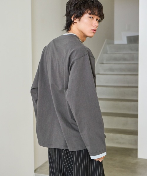 PBLIM（ページボーイリム）の「《UNISEX》レイヤードルーズロンＴ SS（Tシャツ/カットソー・レディース・グレー/イエロー系その他/グレー系その他・FREE）」の22枚目の写真