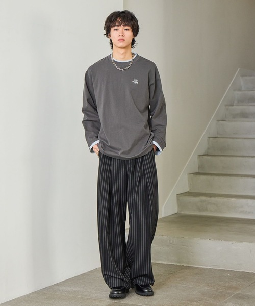 PBLIM（ページボーイリム）の「《UNISEX》レイヤードルーズロンＴ SS（Tシャツ/カットソー・レディース・グレー/イエロー系その他/グレー系その他・FREE）」の21枚目の写真