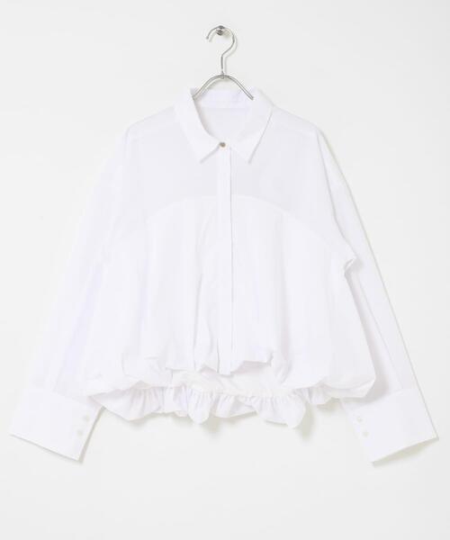 SENSE OF PLACE by URBAN RESEARCH（センスオブプレイスバイアーバンリサーチ）の「『イージーケア』シルバーボタンバルーンシャツ（シャツ/ブラウス・レディース・ブラック/アイボリー/ブルー系その他・ONE）」の8枚目の写真