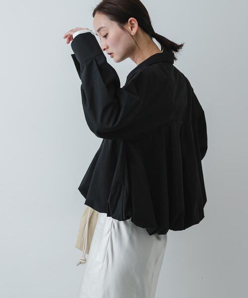 SENSE OF PLACE by URBAN RESEARCH（センスオブプレイスバイアーバンリサーチ）の「『イージーケア』シルバーボタンバルーンシャツ（シャツ/ブラウス・レディース・ブラック/アイボリー/ブルー系その他・ONE）」の11枚目の写真