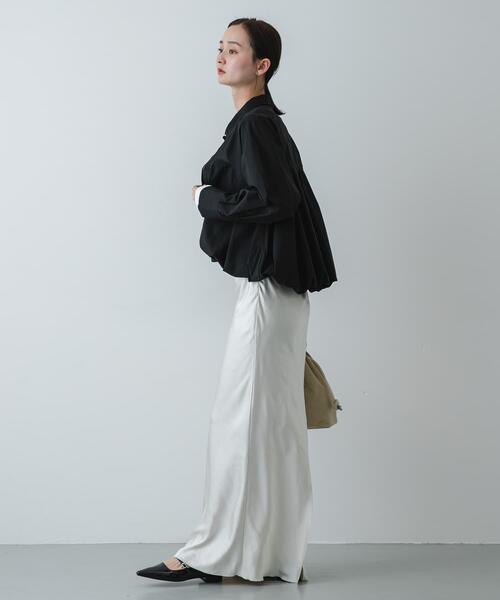 SENSE OF PLACE by URBAN RESEARCH（センスオブプレイスバイアーバンリサーチ）の「『イージーケア』シルバーボタンバルーンシャツ（シャツ/ブラウス・レディース・ブラック/アイボリー/ブルー系その他・ONE）」の13枚目の写真