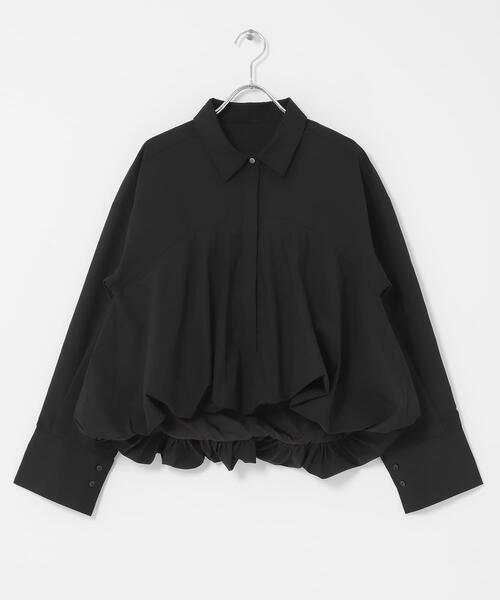 SENSE OF PLACE by URBAN RESEARCH（センスオブプレイスバイアーバンリサーチ）の「『イージーケア』シルバーボタンバルーンシャツ（シャツ/ブラウス・レディース・ブラック/アイボリー/ブルー系その他・ONE）」の15枚目の写真