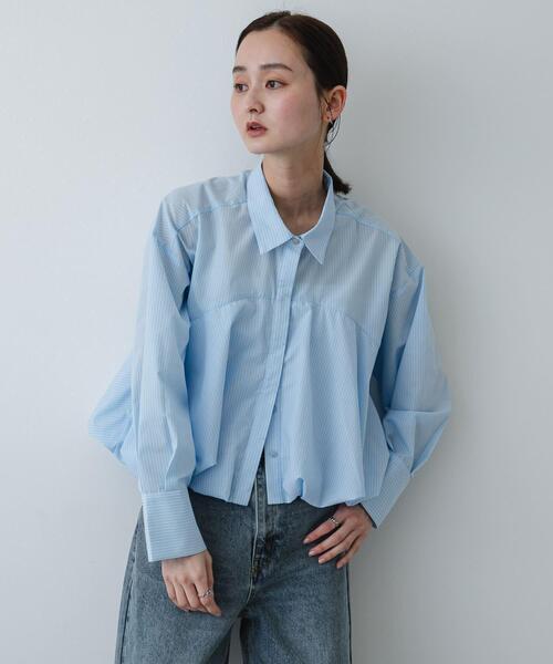 SENSE OF PLACE by URBAN RESEARCH（センスオブプレイスバイアーバンリサーチ）の「『イージーケア』シルバーボタンバルーンシャツ（シャツ/ブラウス・レディース・ブラック/アイボリー/ブルー系その他・ONE）」の19枚目の写真