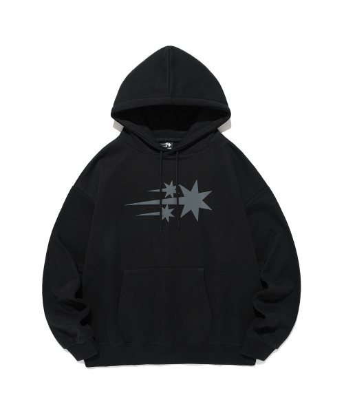 NICE GHOST CLUB（ナイスゴーストクラブ）の「3STAR HOODIE_BLACK(NG2GSUM400A)（パーカー・レディース・ブラック・SMALL/MEDIUM/LARGE）」の2枚目の写真