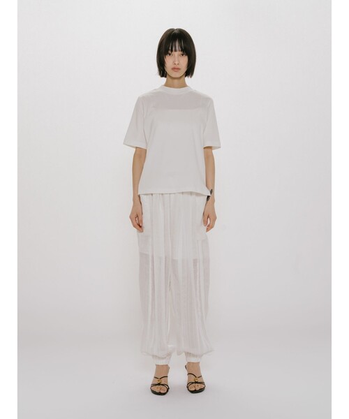 MIDIUMISOLID（ミディウミソリッド）の「MIDIUMISOLID for Ladies パッド入りチューブトップ（Tシャツ/カットソー・レディース・ブラック/オフホワイト・FREE）」の4枚目の写真